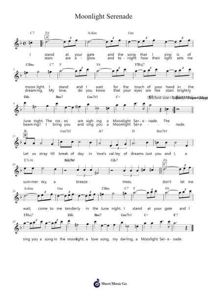 Moonlight Serenade Sheet Music by Glenn Miller-Arr.Kentfred