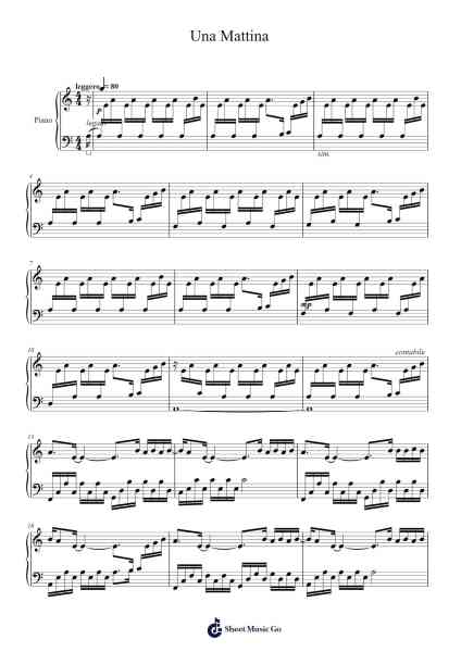Una Mattina Notenblatt von Ludovico Einaudi-Arr.Bunkyle Wanmia