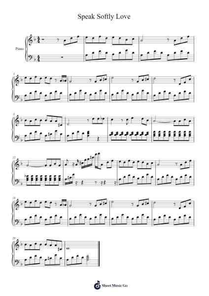 Speak Softly Love Sheet Music by Nino Rota-Arr.Kriso Dolclaire