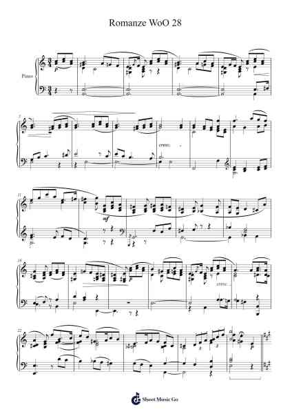 Romanze WoO 28 Sheet Music by Clara Schumann-Arr.Juddprice Maudrwood