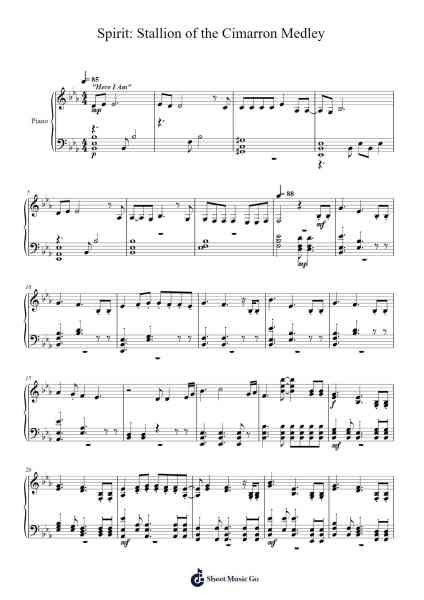 Spirit: Stallion of the Cimarron Medley Sheet Music by Hans Zimmer/Bryan Adams-Arr.Charmie