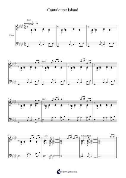 Cantaloupe Island Sheet Music by Herbie Hancock-Arr.Phisan Lionelphy