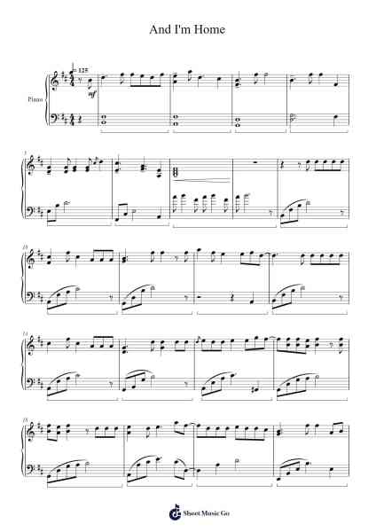 And I'm Home Sheet Music by wowaka-Arr.Brucepel Tabjay