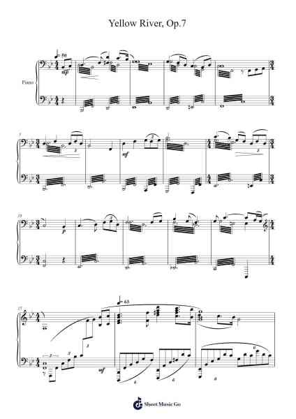 Yellow River, Op.7 Sheet Music by Xian Xinghai-Arr.Jeffhy Lionelmatt