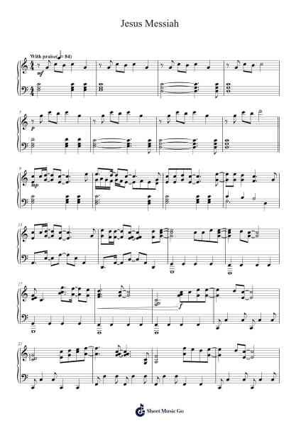 Jesus Messiah Notenblatt von Chris Tomlin-Arr.Springlome Xebloor