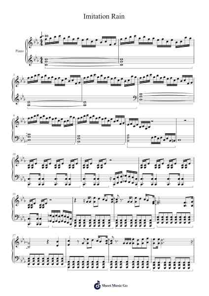 Imitation Rain Sheet Music by SixTONES-Arr.Gembur