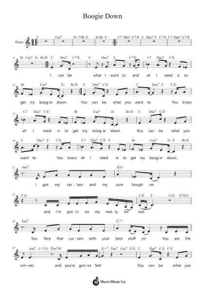 Boogie Down Notenblatt von Al Jarreau/Michael Omartian-Arr.Vicnick Hoodpy