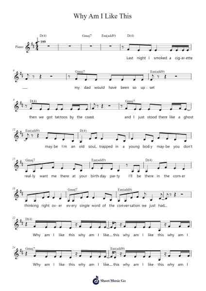 Why Am I Like This Sheet Music by undefined-Arr.Shawqe Bryy