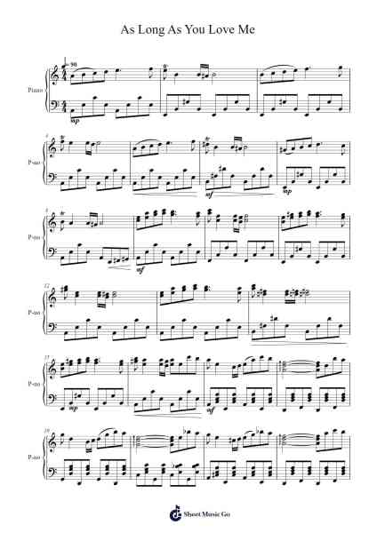 As Long As You Love Me Sheet Music by Alsfrances-Arr.Keplus
