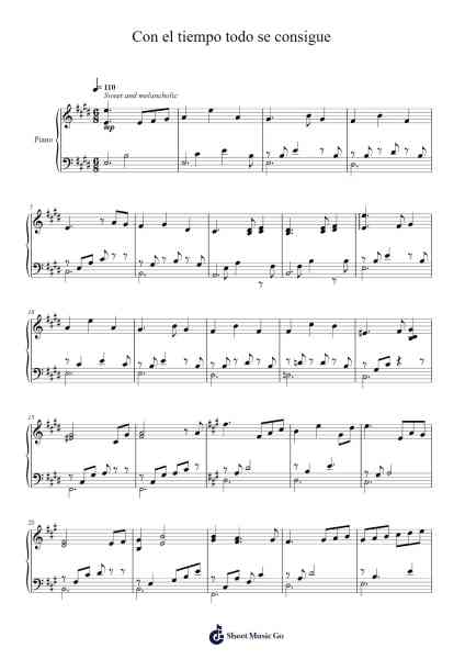 Con el tiempo todo se consigue Sheet Music by Claribel Ramón-Arr.Phiphrey Bowthey