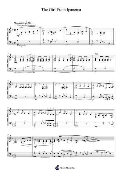 The Girl From Ipanema Sheet Music by Antônio Carlos Jobim-Arr.Maglius