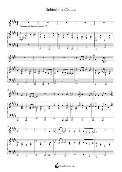 Behind the Clouds Sheet Music by Brad Paisley-Arr.Philley Mabna