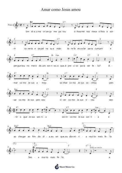Amar como Jesus amou Sheet Music by Padre Zezinho, scj-Arr.Sailshead Verborn