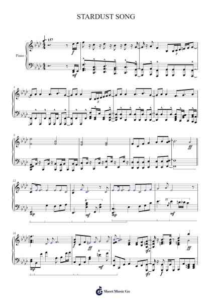 STARDUST SONG Sheet Music by Hololive IDOL PROJECT-Arr.Betle