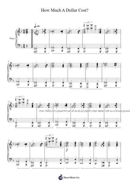 How Much A Dollar Cost? Sheet Music by Kendrick Lamar-Arr.Humetom Seanhutt