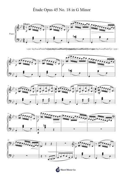 Étude Opus 45 No. 18 in G Minor Sheet Music by Stephen Heller-Arr.Tybey
