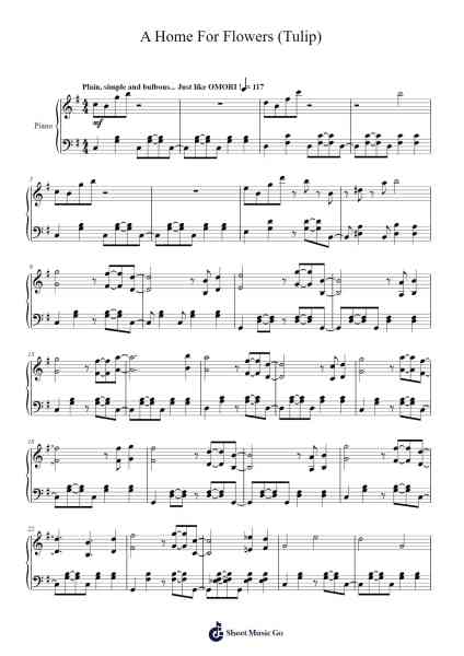 A Home For Flowers (Tulip) Sheet Music by Pedro Silva-Arr.Oryet Zosoll