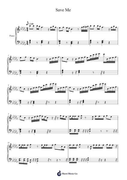 Save Me Sheet Music by BTS-Arr.Tayhal Lynchyale