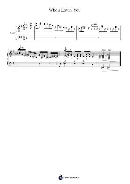Who's Lovin' You Sheet Music by The Jackson 5-Arr.Kayrist