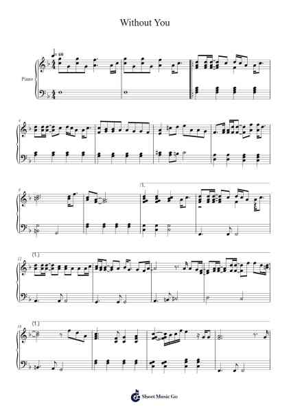 Without You Sheet Music by Mötley Crüe-Arr.Cranewright Troycrofts