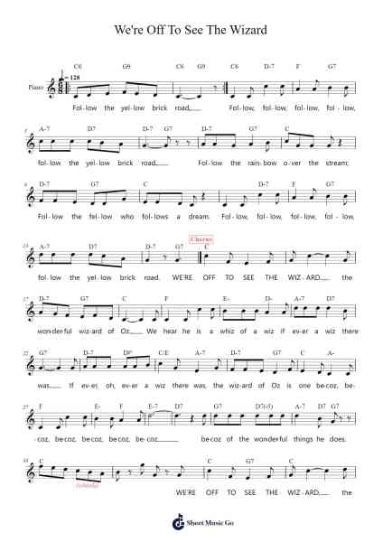 We're Off To See The Wizard Sheet Music by Harold Arlen-Arr.Georpir Manback