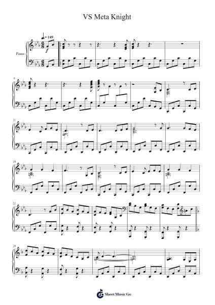 VS Meta Knight Sheet Music by Jun Ishikawa-Arr.Sadave