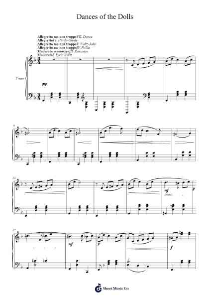 Dances of the Dolls Sheet Music by Dmitri Shostakovich-Arr.Jamesstone