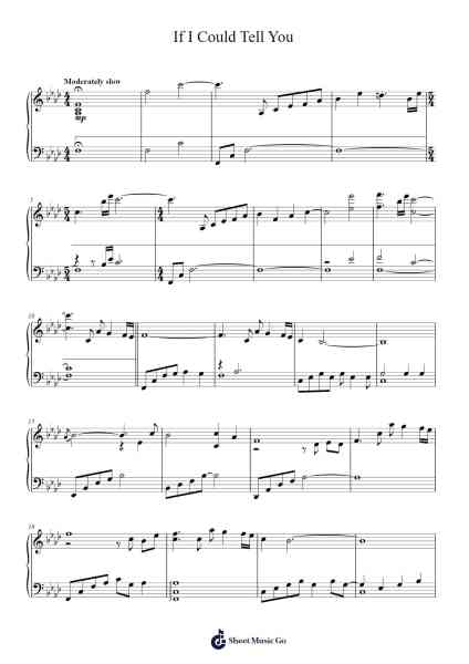 If I Could Tell You Sheet Music by Yanni-Arr.Lewcar