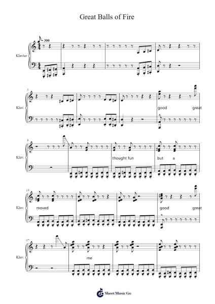 Great Balls of Fire Sheet Music by Miles Teller-Arr.Brownli Zangstuart
