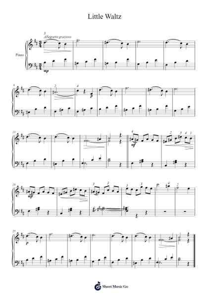 Little Waltz, Op. 205, No. 10 Sheet Music by Cornelius Gurlitt-Arr.Mervan