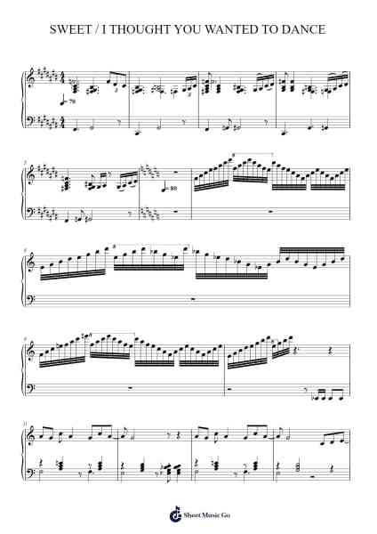 SWEET / I THOUGHT YOU WANTED TO DANCE Sheet Music by Tyler, The Creator-Arr.Chamcarr Cherbard