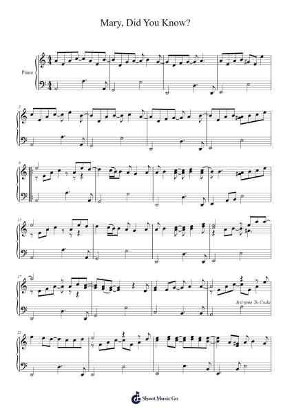 Mary, Did You Know? Sheet Music by Mark Lowry/Buddy Greene-Arr.Leethey Yvetteroll