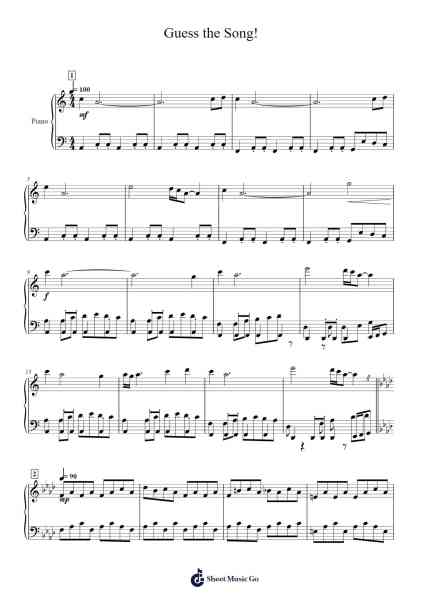 Guess the Song! Sheet Music by Misc-Arr.Hebart Timron