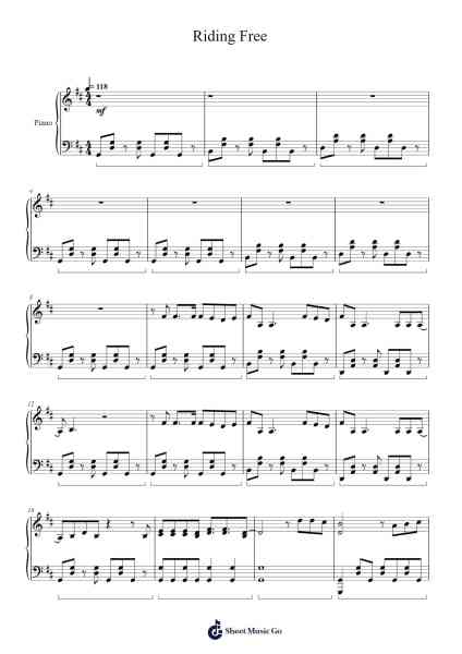 Riding Free Sheet Music by Dreamworks-Arr.Wolflor Coltrid
