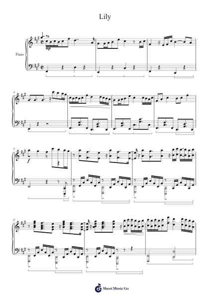Lily Sheet Music by Alan Walker-Arr.Hugsay