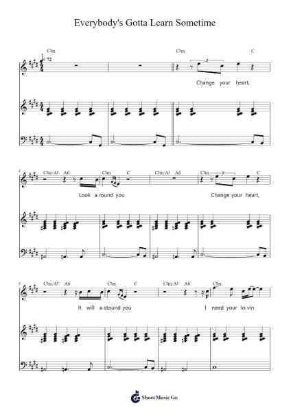 Everybody's Gotta Learn Sometime Sheet Music by The Korgis-Arr.Wilbeth