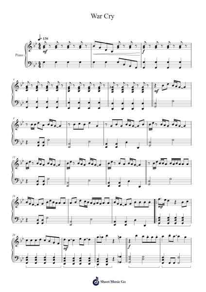 War Cry Sheet Music by &TEAM-Arr.Wolflor Coltrid