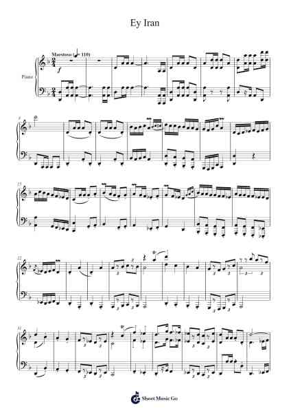 Ey Iran Sheet Music by Ruhollah Khaleghi-Arr.Janron