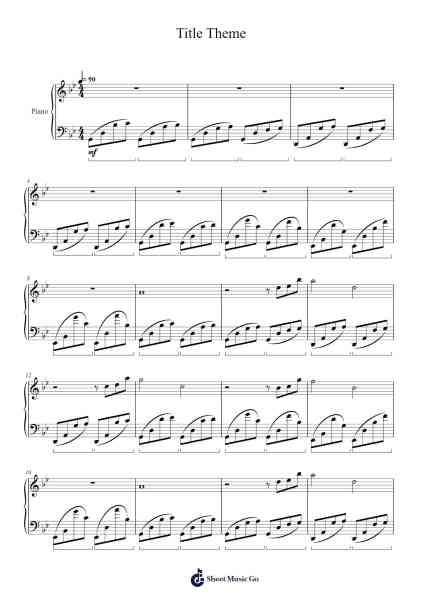 Title Theme Sheet Music by Shoji Meguro-Arr.Yeaten