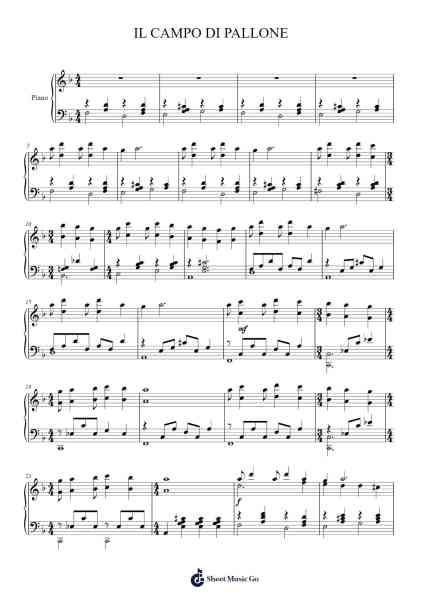IL CAMPO DI PALLONE Sheet Music by Nicola Piovani-Arr.Haynin