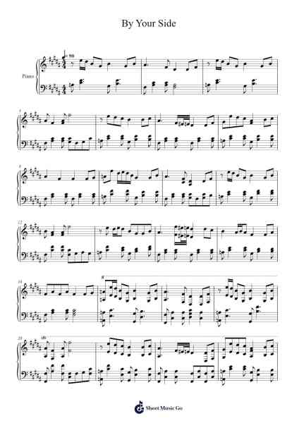 By Your Side Sheet Music by Pedro Silva-Arr.Quinliet