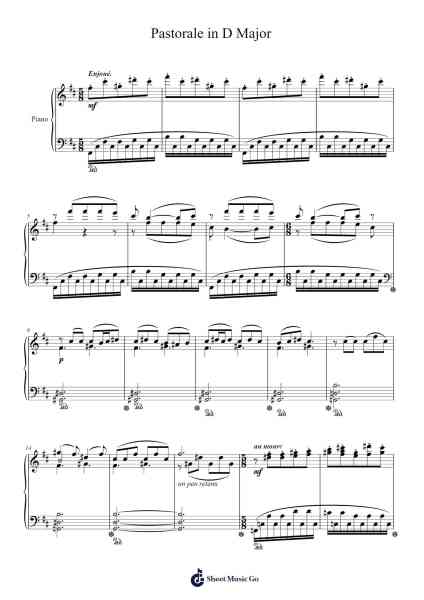 Pastorale in D Major Sheet Music by Germaine Tailleferre-Arr.Yalegus