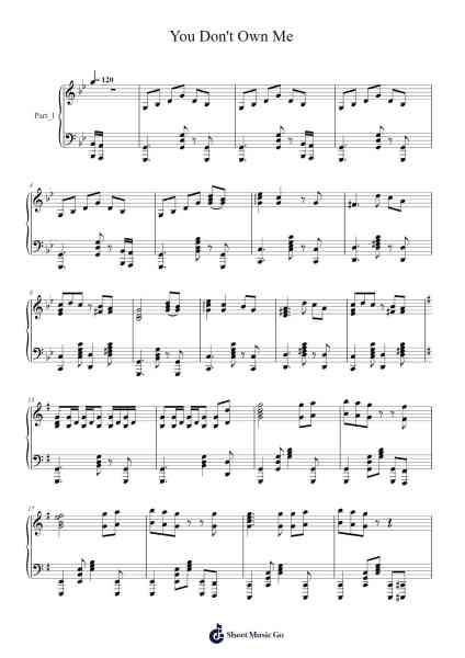 You Don't Own Me Sheet Music by -Arr.Gunsea Holmesbob