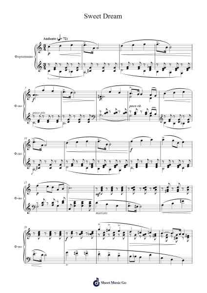 Album for the Young, Op. 39: No. 21, Sweet Dream Sheet Music by Pyotr Ilyich Tchaikovsky-Arr.Merdawn