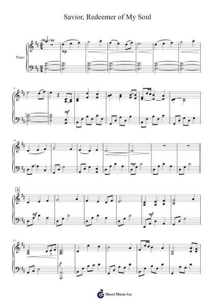 Savior, Redeemer of My Soul Sheet Music by Rob Gardner-Arr.Ution Foxwer