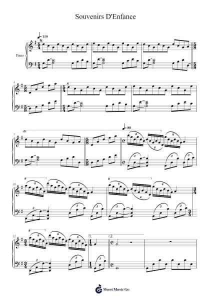 Souvenirs D'Enfance Sheet Music by Paul de Senneville/Olivier Toussaint-Arr.Sainsram