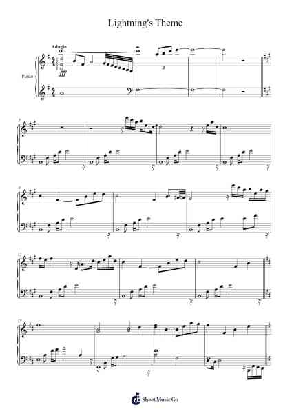 Lightning's Theme Sheet Music by Masashi Hamauzu-Arr.Nanriah Obrook