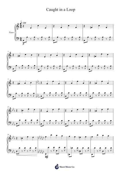 Caught in a Loop (Princess Quest Theme) Ноты для фортепиано от Leon Riskin-Arr.Ianjim