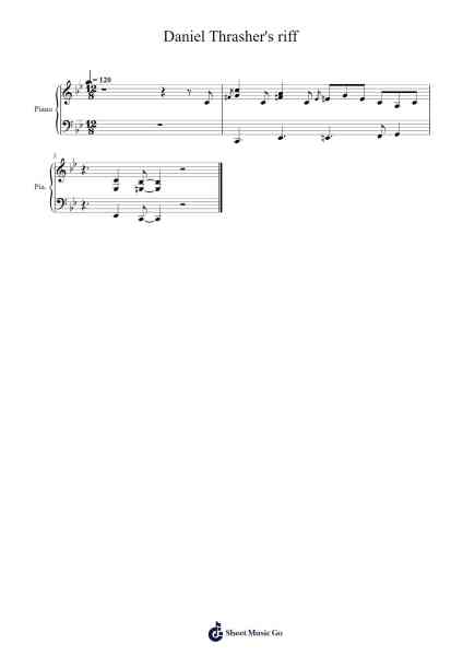 Daniel Thrasher's Riff Sheet Music by undefined-Arr.Tabbeth Kentthune