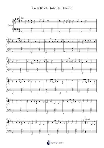 Kuch Kuch Hota Hai Theme Sheet Music by Misc Soundtrack-Arr.Blithefrey